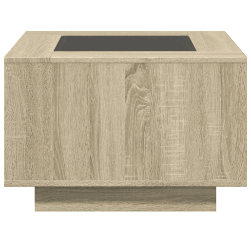 Mesa de Centro, Mesa baixa c LEDs 60x60x40 cm derivados de madeira