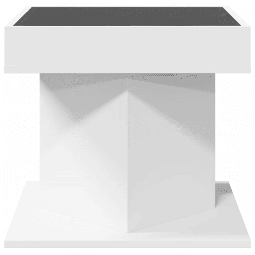 Mesa de Centro, Mesa baixa, c LEDs 50x50x45cm derivados de madeira branco