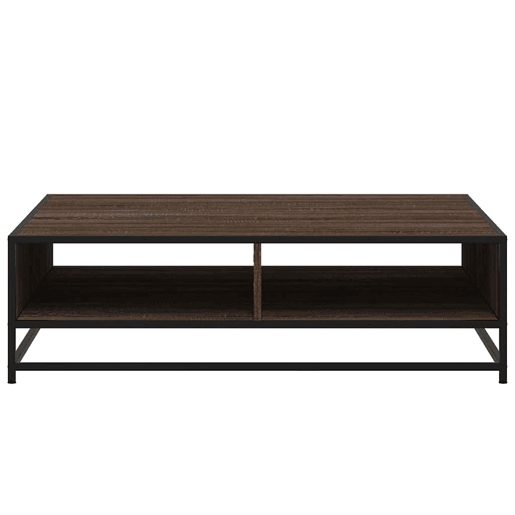 Mesa de Centro, Mesa baixa, derivados de madeira e metal carvalho castanho