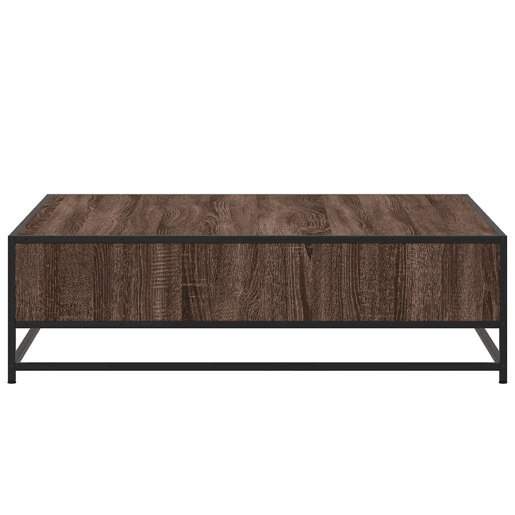 Mesa de Centro, Mesa baixa, derivados de madeira e metal carvalho castanho