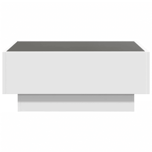 Mesa de Centro, Mesa baixa, c LEDs 70x50x30 cm derivados de madeira branco