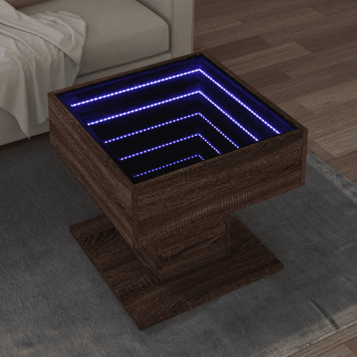 Mesa de Centro, Mesa baixa c LEDs 50x50x45 madeira processada Mesa de Centro, Mesa baixa c LEDs 50x50x45 madeira processada