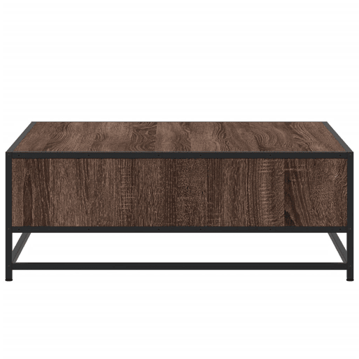 Mesa de Centro, Mesa baixa, 80x80x30 cm deriv. madeirametal carvalho castanho