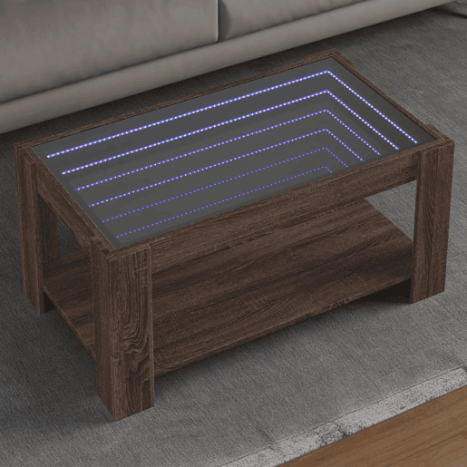 Mesa de Centro, Mesa baixa c LEDs 93x53x45 cm madeira processada Mesa de Centro, Mesa baixa c LEDs 93x53x45 cm madeira processada
