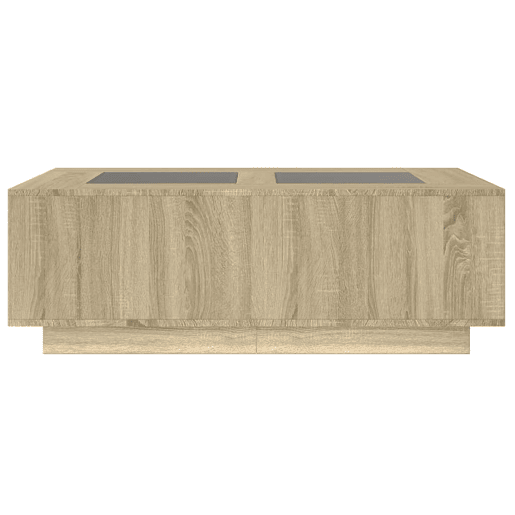 Mesa de Centro, Mesa baixa, luzes LED Infinity 116x69x40 cm carvalho sonoma