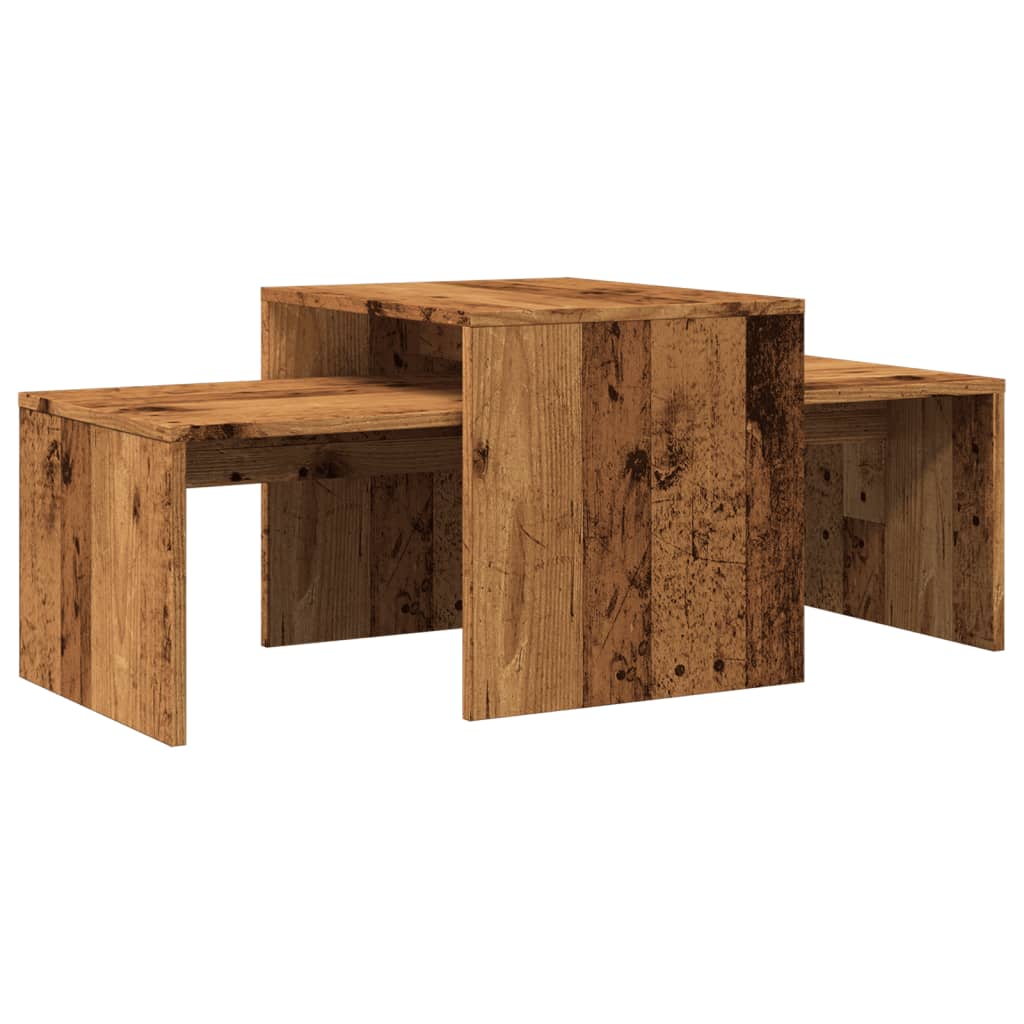 2 uds Mesas de Centro - Mesas de Café 100x48 Madera