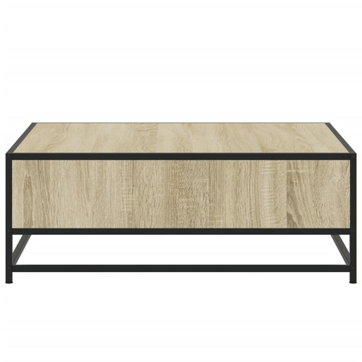 Mesa de Centro, Mesa baixa, 80x80x30 cm deriv. madeirametal carvalho sonoma