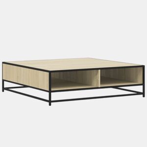 Mesa de Centro, Mesa baixa, 100x100x30 cm deriv. madeirametal carvalho sonoma