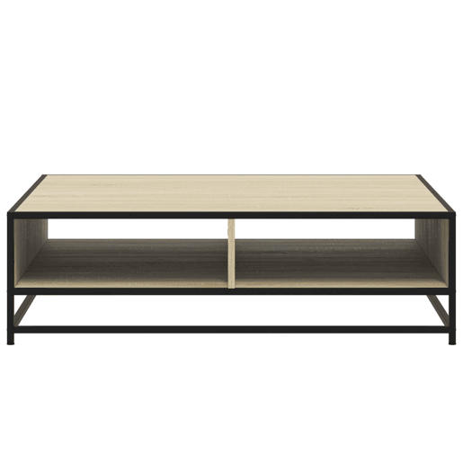 Mesa de Centro, Mesa baixa, 100x100x30 cm deriv. madeirametal carvalho sonoma