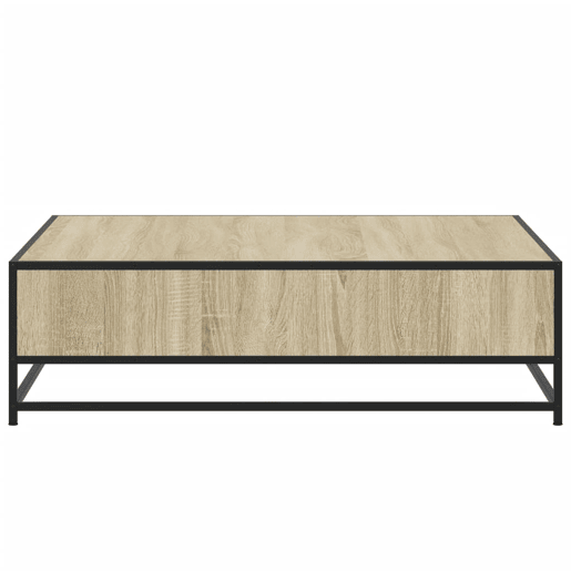Mesa de Centro, Mesa baixa, 100x100x30 cm deriv. madeirametal carvalho sonoma