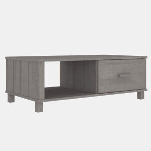 Mesa de Centro, Mesa baixa, 100x55x35 cm pinho maciço cinza-claro