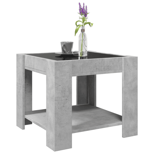 Mesa de Centro, Mesa baixa c LEDs 53x53x45 derivados de madeira