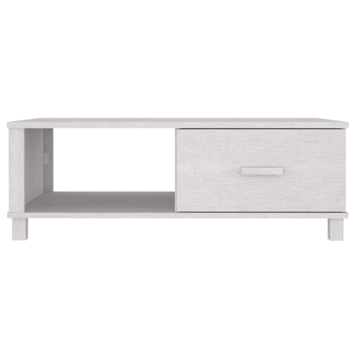 Mesa de Centro, Mesa baixa, 100x55x35 cm pinho maciço branco
