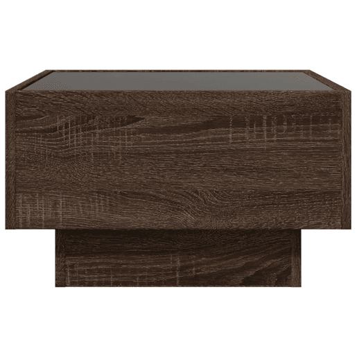 Mesa de Centro, Mesa baixa c LEDs 50x50x30 cm derivados de madeira