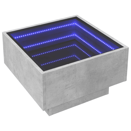 Mesa de Centro, Mesa baixa c LEDs 50x50x30 cm derivados de madeira