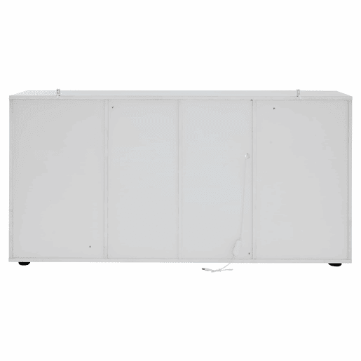 Móvel auxiliar 140x40x70 cm - Móvel de sala com controlo LED e aplicação - Branco com base em vidro Móvel auxiliar 140x40x70 cm - Móvel de sala com controlo LED e aplicação - Branco com base em vidro