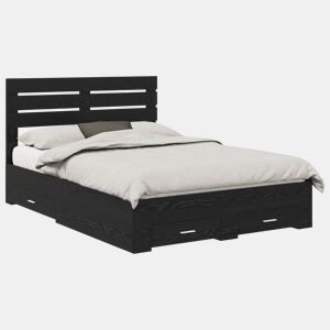 Estrutura da Cama de casal moderno para adultos com gaveta com cabeceira Madeira processada