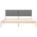 Estructura de cama matrimonial 205x205 Estructura de cama matrimonial 205x205 Blanco/ Gris Claro