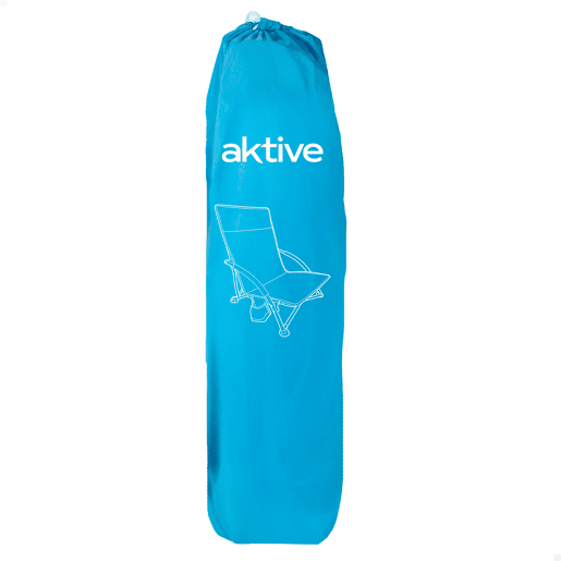 Aktive Cadeira de Praia Dobrável Azul Marinho 50x49x66 cm