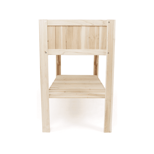 Horta quadrada de madeira Magnolia com pés - 115 x 57 x 90 cm - Bege