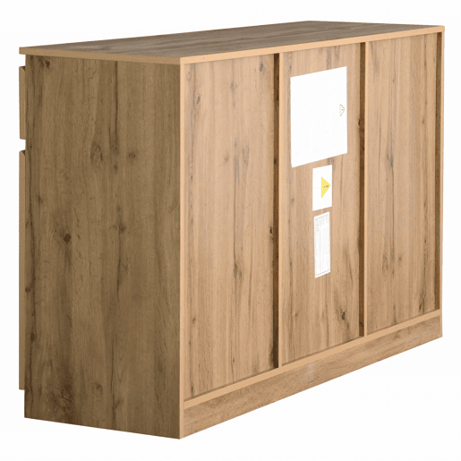 Aparador com 3 portas e 3 gavetas - aglomerado de partÃculas - Natural Aparador com 3 portas e 3 gavetas - aglomerado de partÃculas - Natural