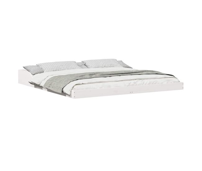 Estructura de cama doble matrimonial king size - 200 x 220 cm madera de pino macizo