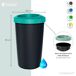 Cubo de reciclaje KEDEN en plástico con práctica tapa Cubo de reciclaje KEDEN en plástico con práctica tapa Verde