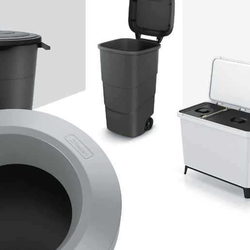 Lixeira de reciclagem de plástico KEDEN de 45 litros
