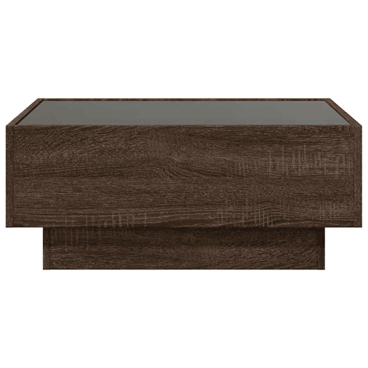 Mesa de Centro, Mesa baixa c LEDs 70x50x30 cm derivados de madeira