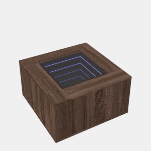 Mesa de Centro, Mesa baixa c LEDs 60x60x40 cm derivados de madeira