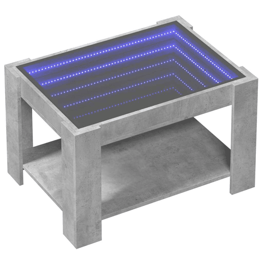 Mesa de Centro, Mesa baixa c LEDs 73x53x45 cm derivados de madeira