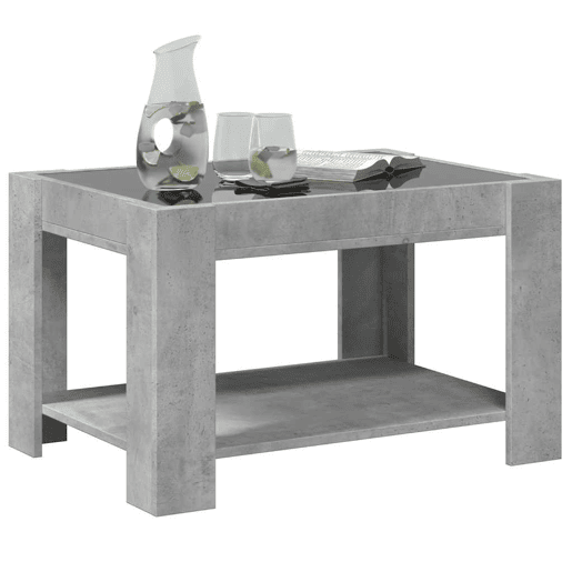Mesa de Centro, Mesa baixa c LEDs 73x53x45 cm derivados de madeira