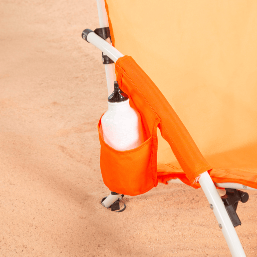 Aktive Beach Cadeira de praia dobrável com bolso lateral laranja 50x49x66 cm
