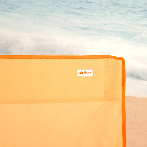 Aktive Beach Cadeira de praia dobrável com bolso lateral laranja 50x49x66 cm