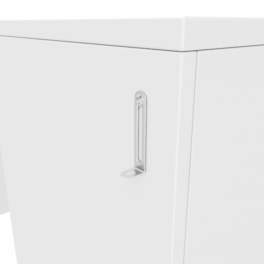 Mesa multifuncional dobrável 126 x 55 x 72,5 cm - secretária e armário com dois compartimentos, alta resistência - branco