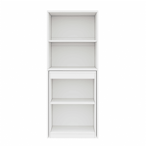 Mesa multifuncional 130 x 51 x 137 cm - secretária e armário com 4 compartimentos, grande capacidade - branco