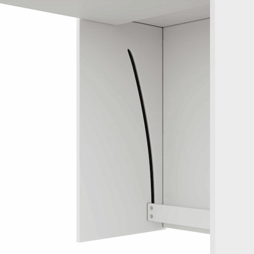 Mesa multifuncional 130 x 51 x 137 cm - secretária e armário com 4 compartimentos, grande capacidade - branco
