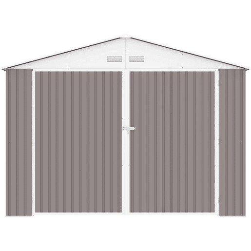 Garagem de metal evada com porta de batente15.36 m²