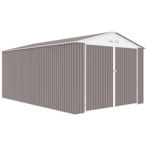 Garagem de metal evada com porta de batente15.36 m²