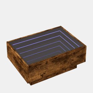Mesa de Centro, Mesa baixa c LEDs 70x50x30 cm derivados de madeira