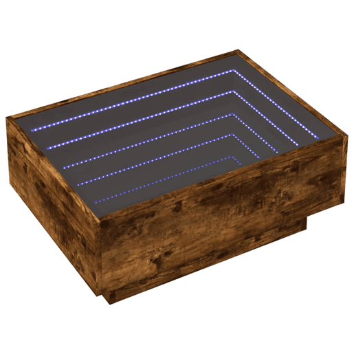 Mesa de Centro, Mesa baixa c LEDs 70x50x30 cm derivados de madeira