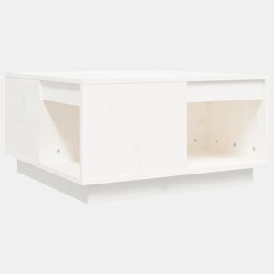Mesa de Centro, Mesa baixa, 60x61x32,5 cm madeira de pinho maciça branco