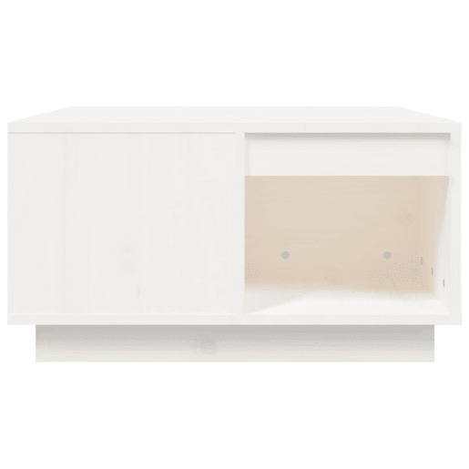 Mesa de Centro, Mesa baixa, 60x61x32,5 cm madeira de pinho maciça branco