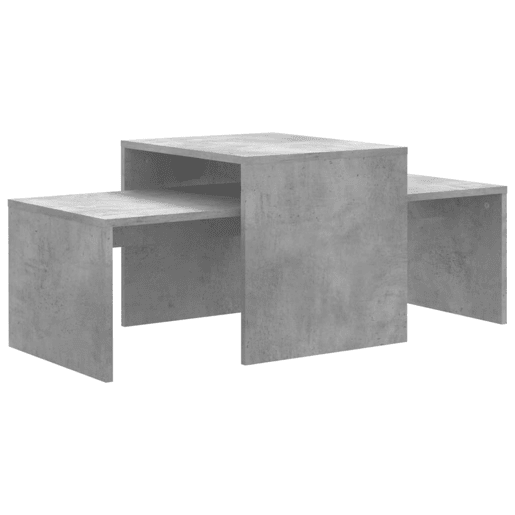 2pcs Mesas de centro, Mesas baixas 100x48x40cm contraplacado cinza cimento