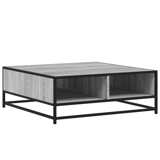 Mesa de Centro, Mesa baixa, 80x80x30 cm deriv. madeirametal cinzento sonoma