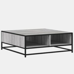 Mesa de Centro, Mesa baixa, 80x80x30 cm deriv. madeirametal cinzento sonoma
