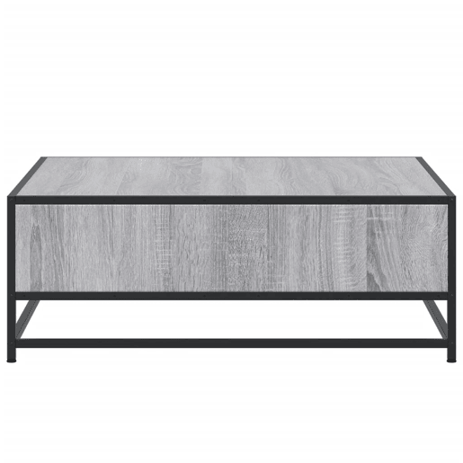 Mesa de Centro, Mesa baixa, 80x80x30 cm deriv. madeirametal cinzento sonoma