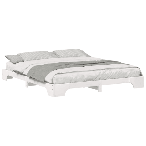 Estrutura De Cama De Casal Simple King Size - Branco 200 x 210 cm