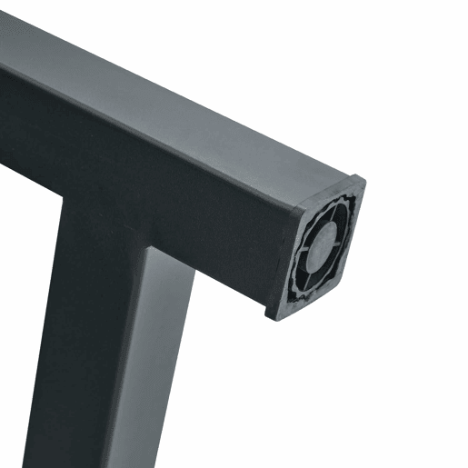 Mesa de jantar retangular 160x90x76 cm - design industrial com prateleira multifuncional e pés de metal pretos - preto e nogueira