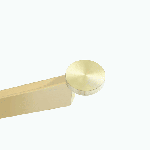Mesa de jantar redonda de 88 cm - design moderno e minimalista em vidro temperado com estrutura metálica dourada, ideal para espaços pequenos (2 a 4 pessoas) - dourado transparente